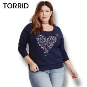 020 NWT Torrid Heart Butterfly Sweater